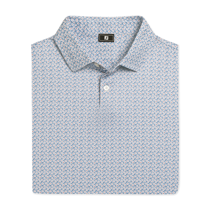 Floral Mark Lisle - Chambray / Coastal Blue / White