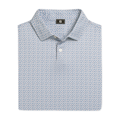 Floral Mark Lisle - Chambray / Coastal Blue / White