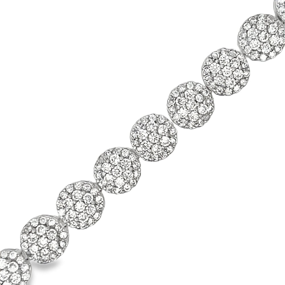 Flower Cluster CZ Hip Hop Bracelet