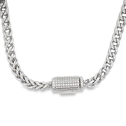 Franco VVS Moissanite Chain Steel / .925 Silver