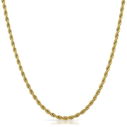 French Rope Gold Plated Chain Necklace