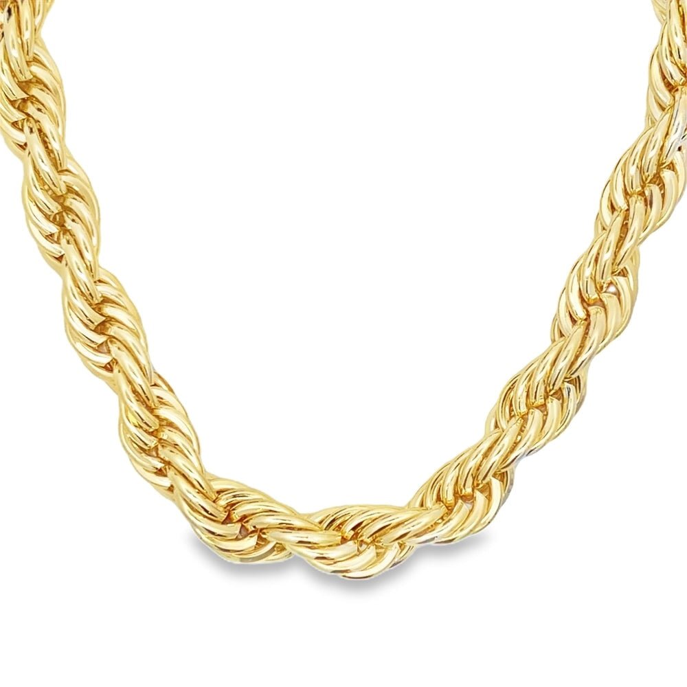 French Rope Gold Plated Chain Necklace