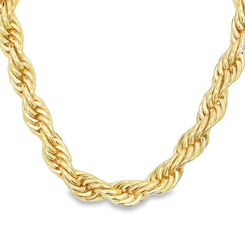 French Rope Gold Plated Chain Necklace