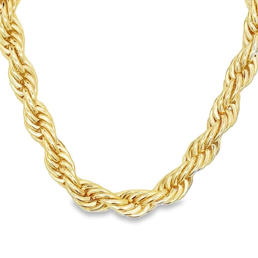French Rope Gold Plated Chain Necklace