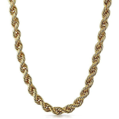 French Rope Gold Plated Chain Necklace