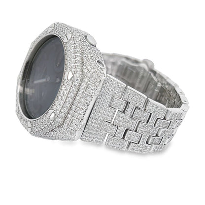 Full Bustdown 17.50 Carat VVS Moissanite Iced Out G Shock GA2100 Watch