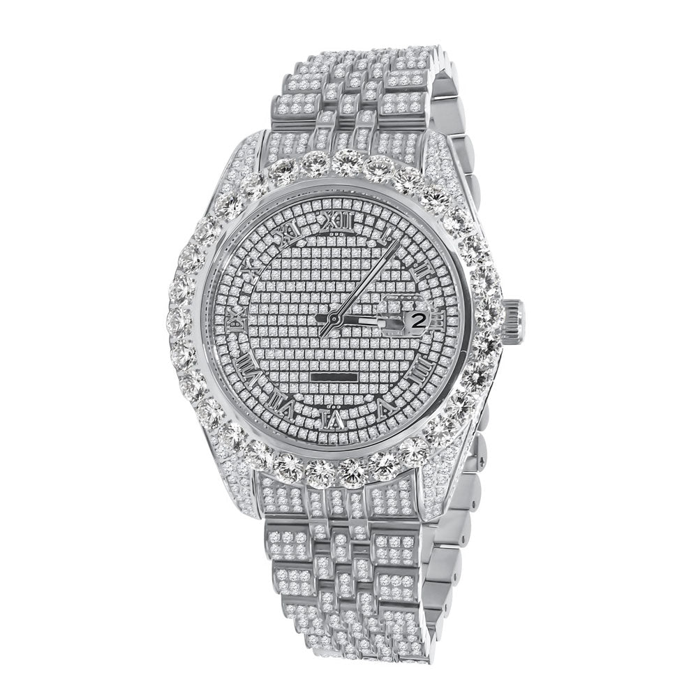 Full Bustdown Jubilee Iced Out Watch 4 Colors
