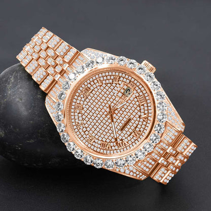 Full Bustdown Jubilee Iced Out Watch 4 Colors