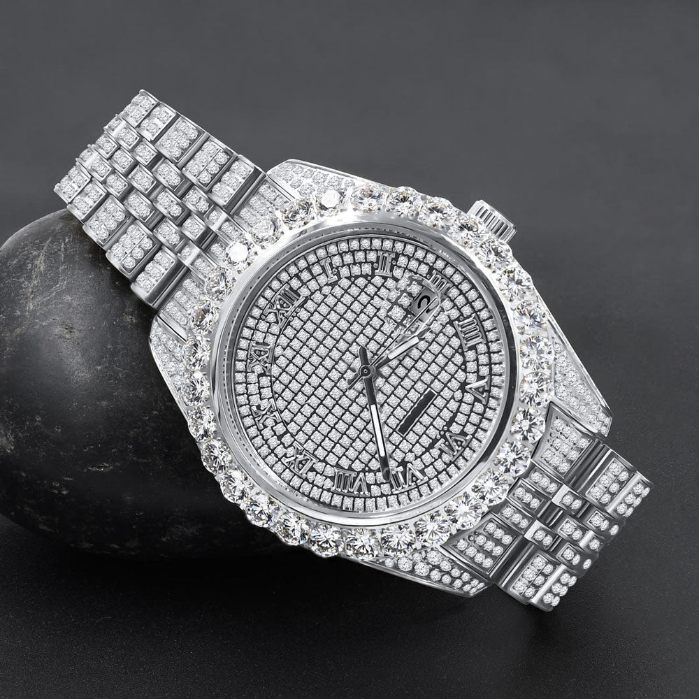 Full Bustdown Jubilee Iced Out Watch 4 Colors