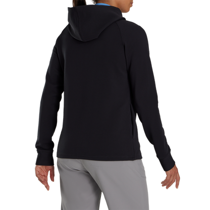 Full-Zip Ottoman Hoodie Women - Black