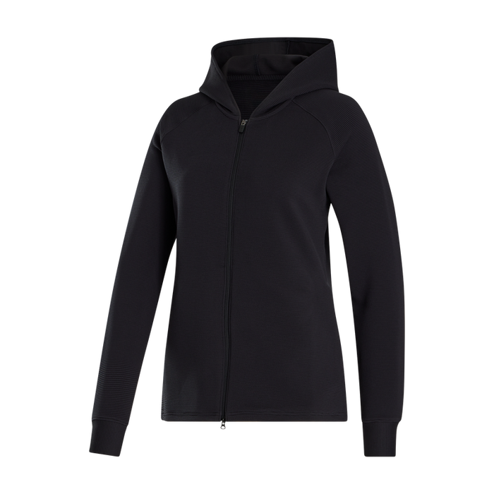 Full-Zip Ottoman Hoodie Women - Black