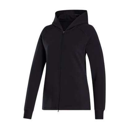 Full-Zip Ottoman Hoodie Women - Black
