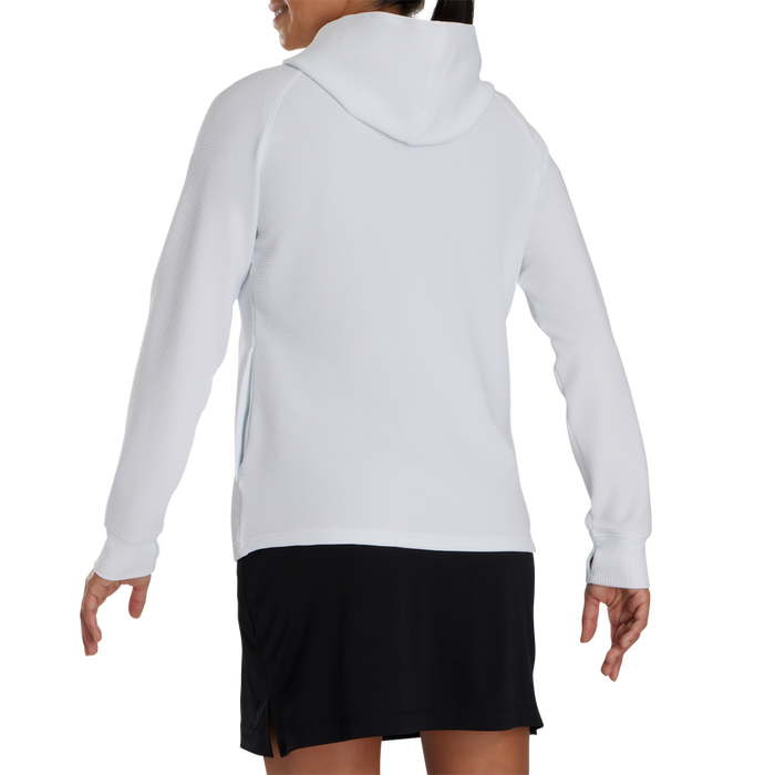 Full-Zip Ottoman Hoodie Women - White