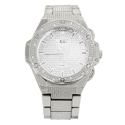 Futuristic Bling Bling Hip Hop Watch