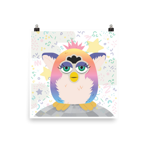 Fuzzy Rainbow Nostalgia Print