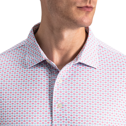 Ginko Geo Pique - White / Blue Breeze / Orchid Smoke
