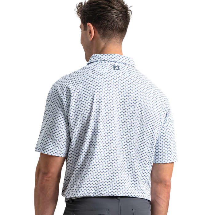 Ginko Geo Pique - White / Mint Julep / Windward Blue