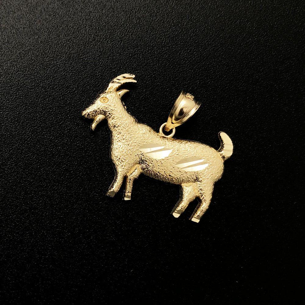GOAT 10K Yellow Gold Pendant