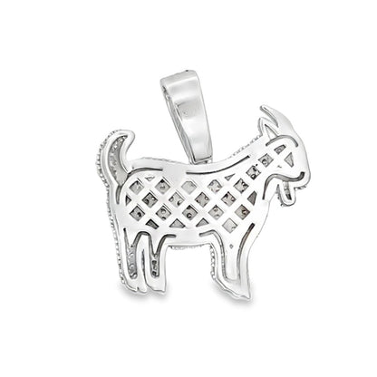 Goat 2.85cttw VVS Moissanite Pendant .925 Sterling Silver