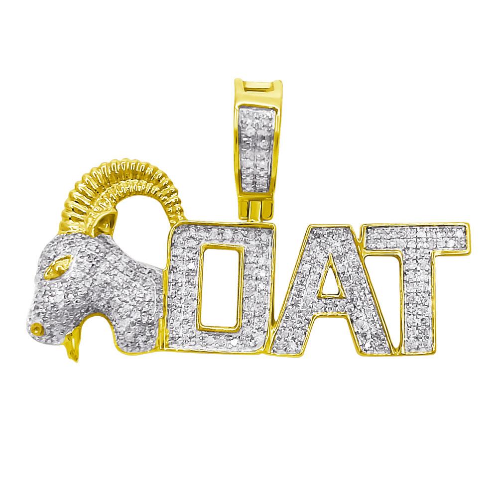 GOAT Diamond Pendant .50cttw 10K Yellow Gold