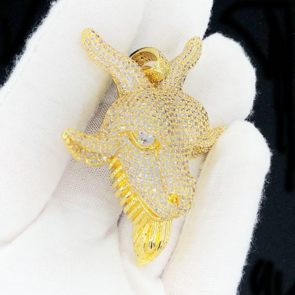 GOAT Face Iced Out Hip Hop Pendant