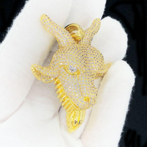 GOAT Face Iced Out Hip Hop Pendant