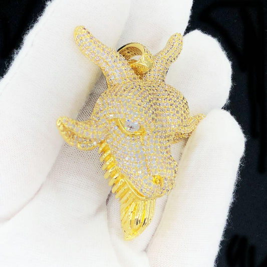 GOAT Face Iced Out Hip Hop Pendant
