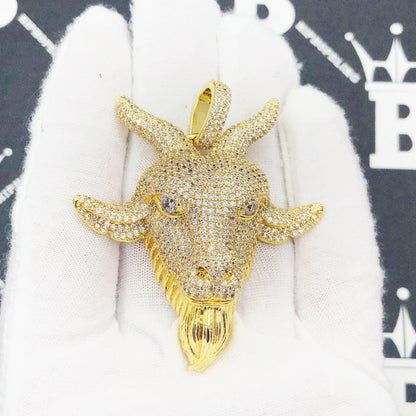 GOAT Face Iced Out Hip Hop Pendant