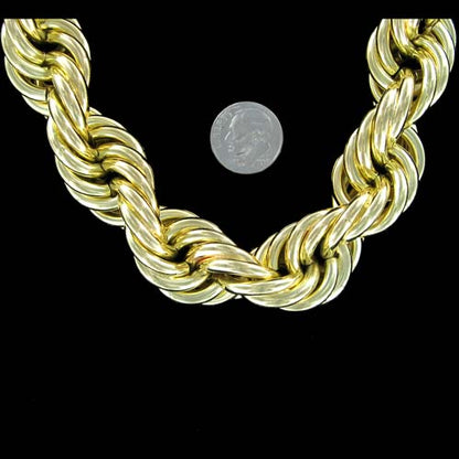 Gold Dookie Rope Chain Hip Hop 80's Style Necklace