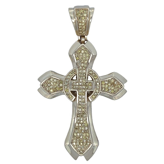 Gold Fancy Canary Yellow CZ Iced Out Pendant