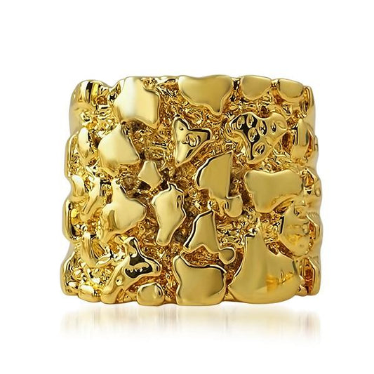 Gold Nugget Detailed Ring