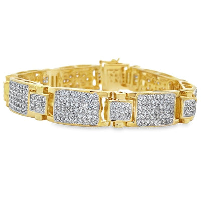 Gold Skeek CZ Hip Hop Bracelet
