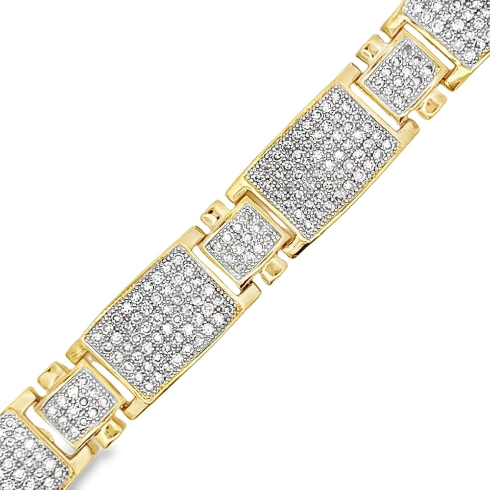 Gold Skeek CZ Hip Hop Bracelet