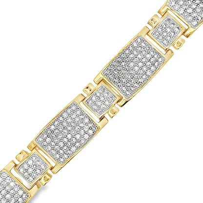 Gold Skeek CZ Hip Hop Bracelet