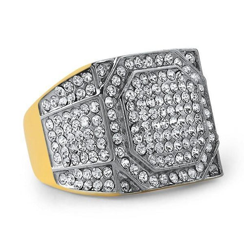 Gold Stainless Steel Emperor Bling Bling Ring (7)
