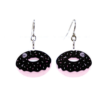 Goth Donut Hanging Earrings