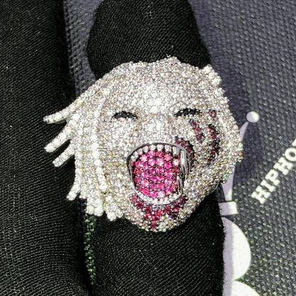 Half Man Half Beast Iced Out Hip Hop Ring
