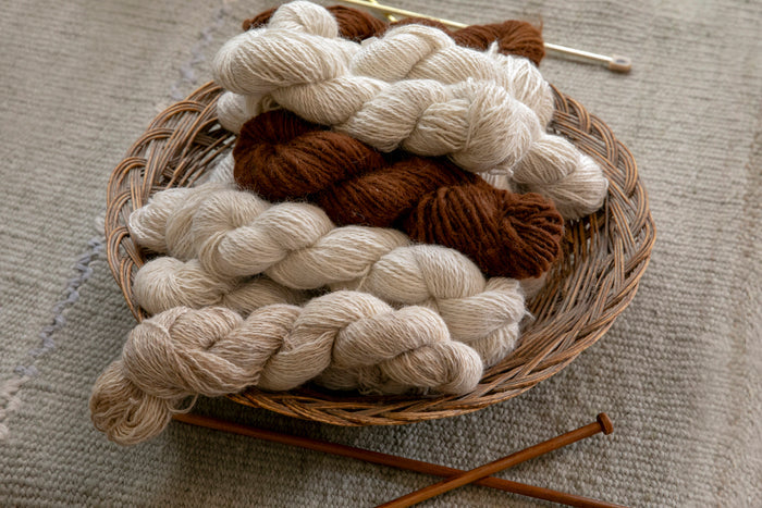 Handspun Alpaca Yarn Sample