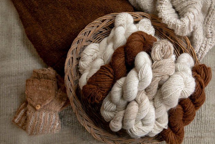 Handspun Alpaca Yarn Sample