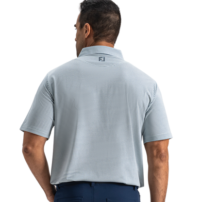 Heather Feeder Stripe Lisle - Mint Julep / Windward Blue