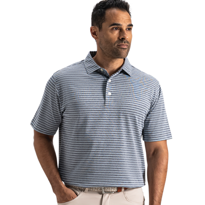 Heather Pin Pop Stripe Pique - Navy / Windward Blue / Mint Julep