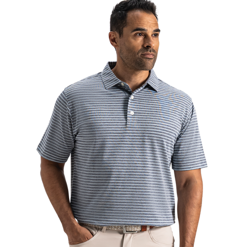 Heather Pin Pop Stripe Pique - Navy / Windward Blue / Mint Julep
