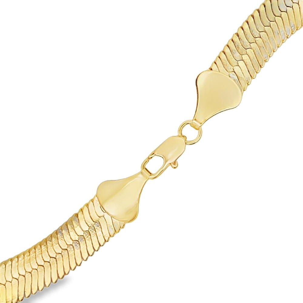 Herringbone Gold Plated Chain Necklace