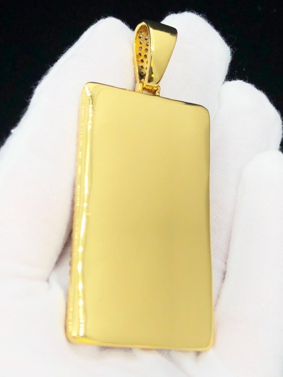 Hip Hop Bling Logo Block Pendant