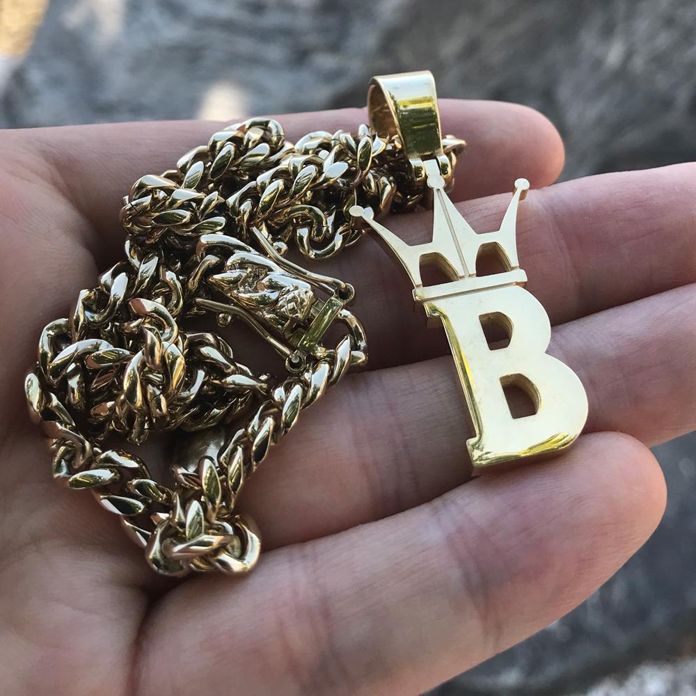 HipHopBling Classic Logo Pendant in Gold