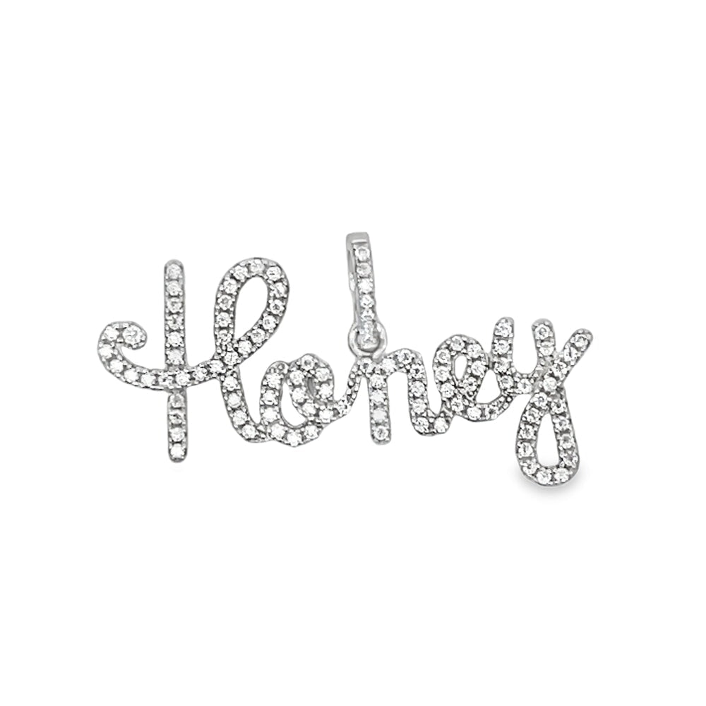 Honey Iced Out Moissanite Pendant .925 Sterling Silver