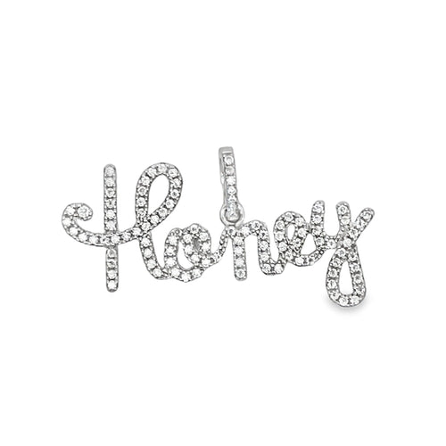 Honey Iced Out Moissanite Pendant .925 Sterling Silver