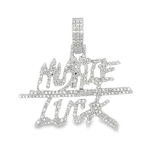 Hustle Luck Small Diamond Pendant 1.45cttw 10K Gold