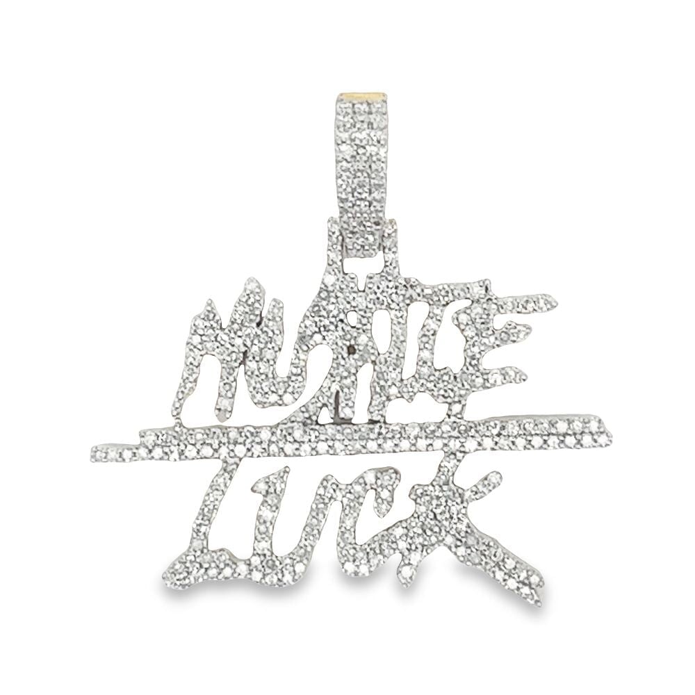 Hustle Luck Small Diamond Pendant 1.45cttw 10K Gold