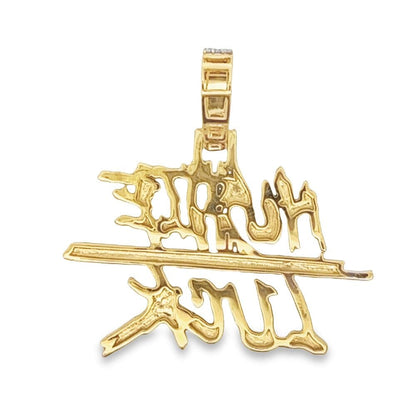 Hustle Luck Small Diamond Pendant 1.45cttw 10K Gold